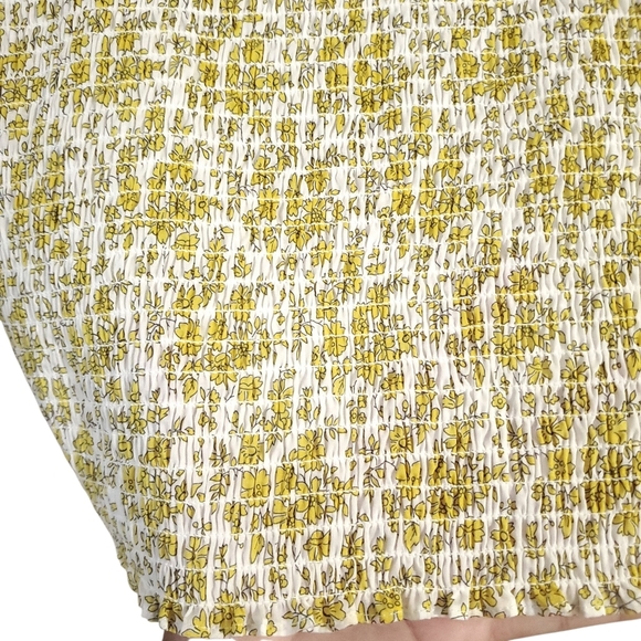 J CREW Plus Size Liberty Smocked Blouse Top Puff-Sleeve Capel Butter Yellow 18 - Picture 10 of 15